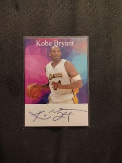 Signed Kobe bryant card
