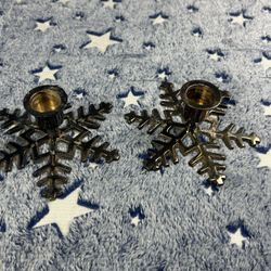 Sterling Silver Snowflake Candle Holder