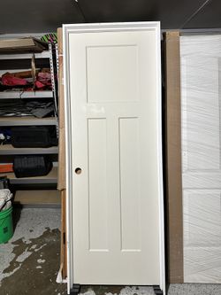 28” Hollow Core Primed White Wood Door – Prehung – REAL Wood (NOT MDF)– $100 FIRM