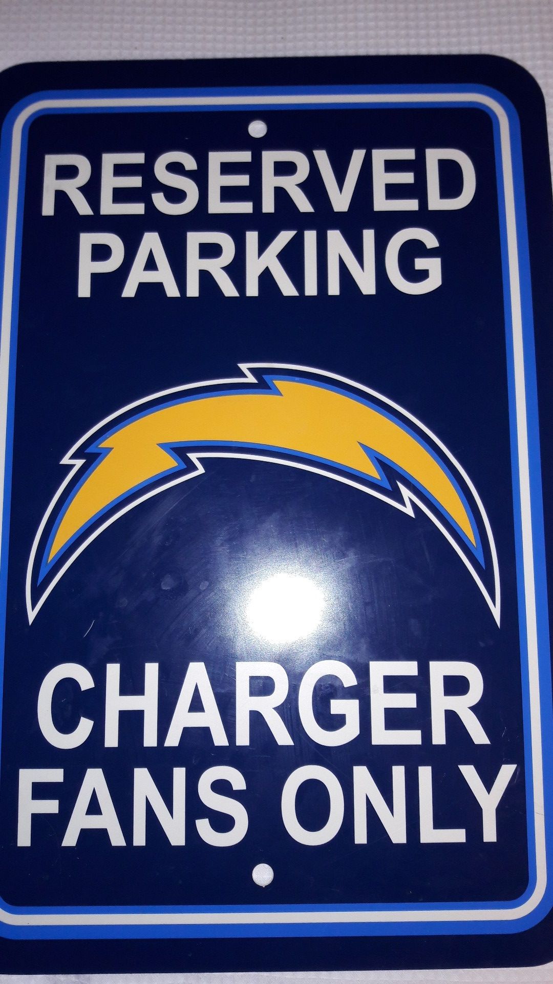 San Diego Chargers Football Parking Sign