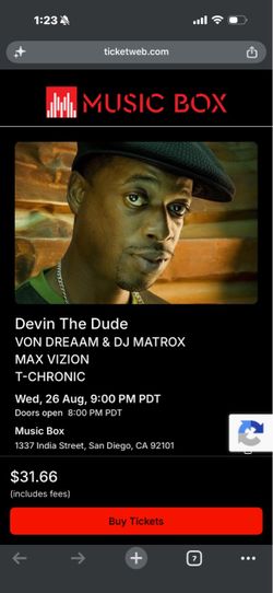 Devin the Dude tickets Music Box