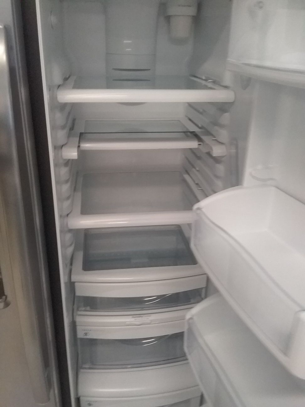 Ge side by side stainless steel refrigerator used good condition 90days warranty