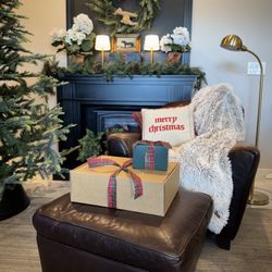 Barclay Leather Club Chair & Ottoman