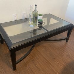 Glass Top Coffee And Side Tables 