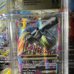 Mega Blastoise Ex Pokemon Card Graded 