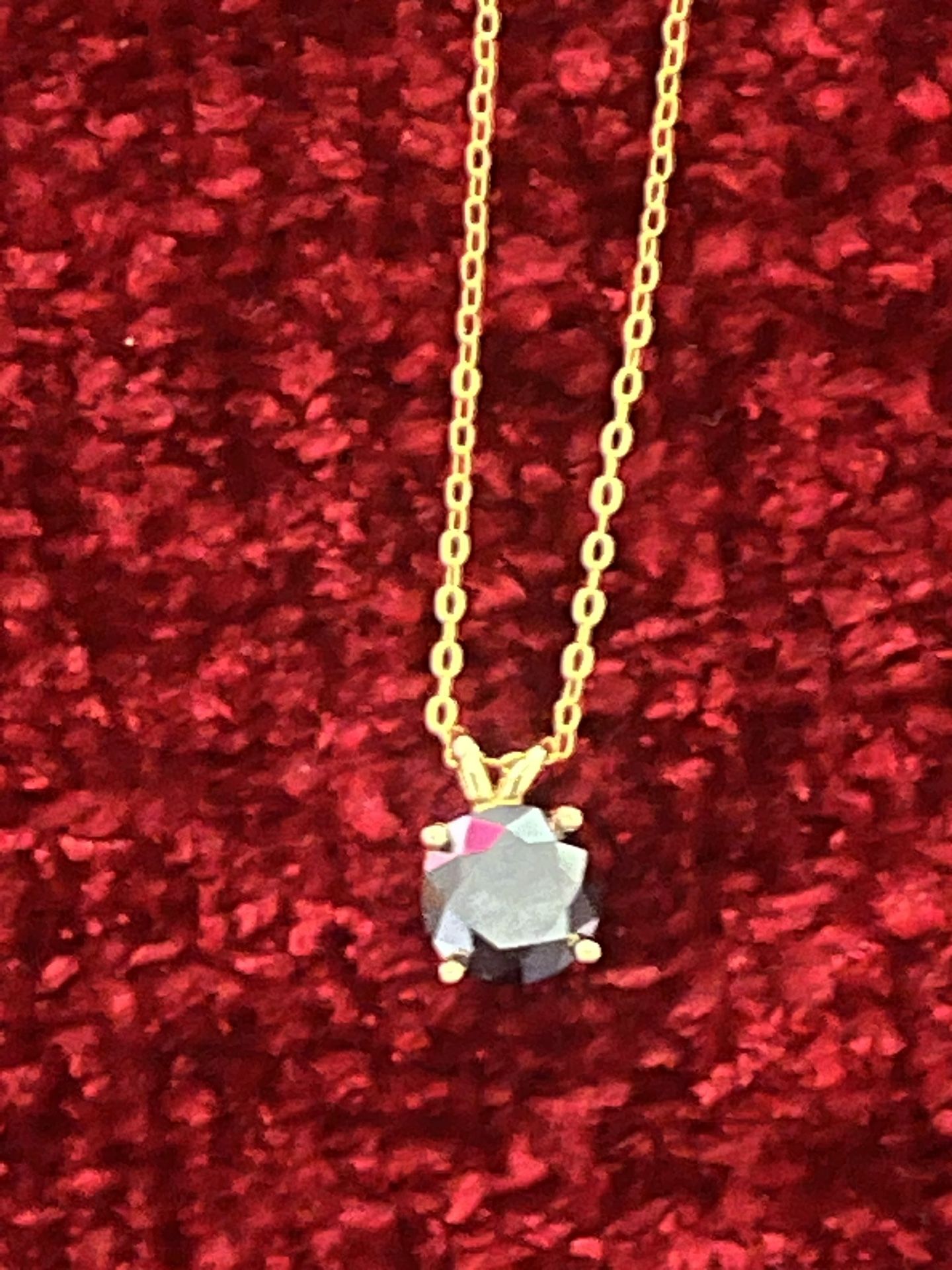 New Moissanite 2.0 Carat Black/Gold Necklace