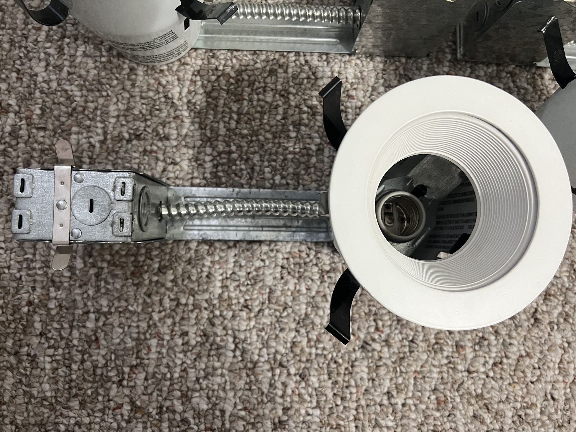 Six white 4" recessed ceiling lights