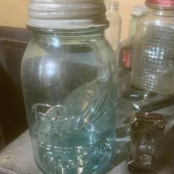 Vintage Green Jar
