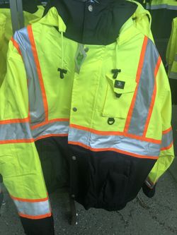 3A Safety Hi-Viz Waterproof Class 3 Bomber Jacket With Removable Liner.