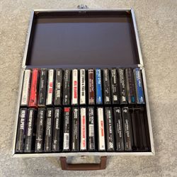 Vintage cassette tapes with case
