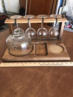 Wine & cheese serving piece