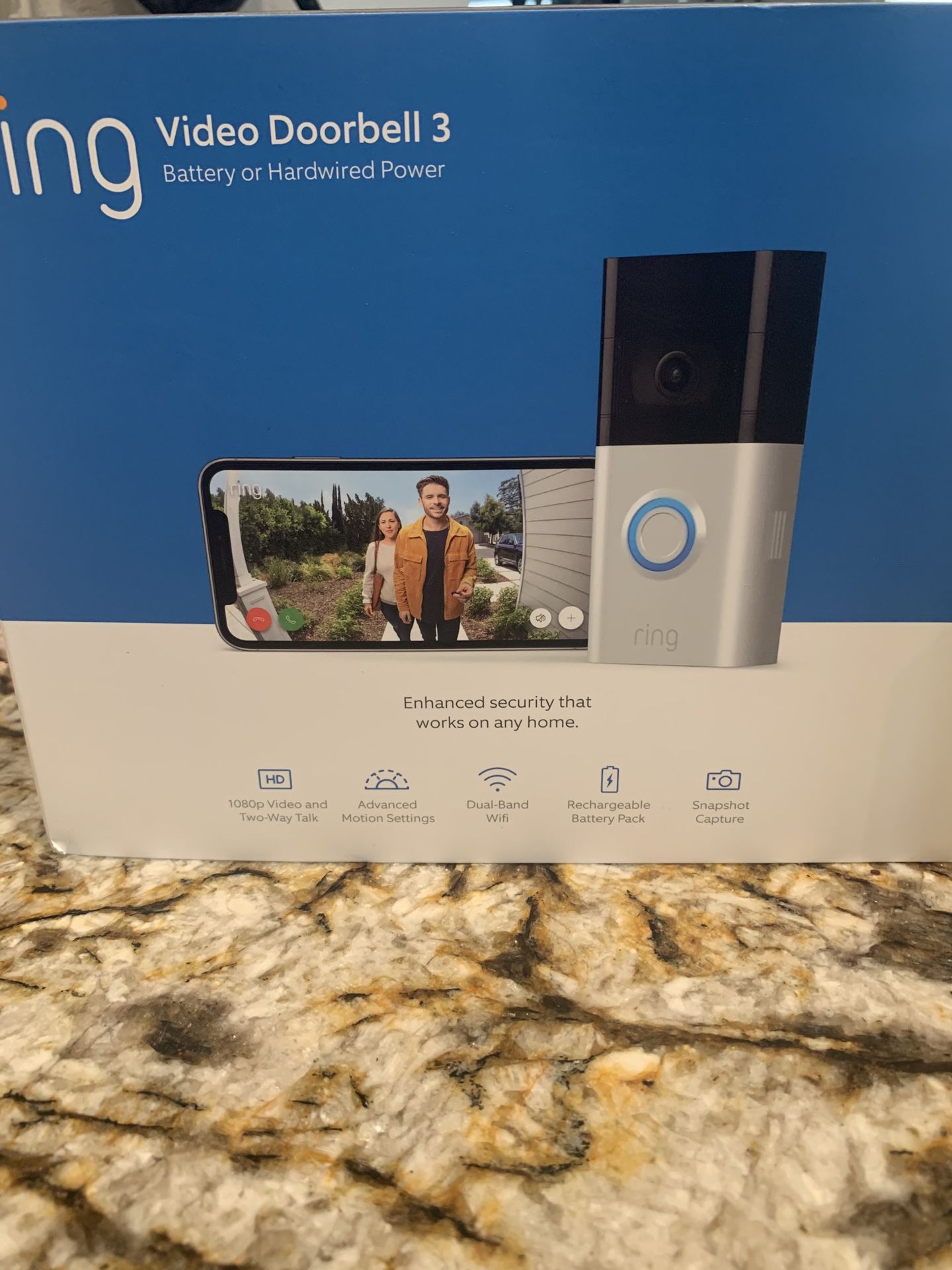 Ring doorbell 3 video security camera brand new in box