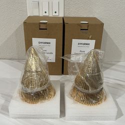 New Open Box Rose Scented Soy Wax Aromatherapy Candle Gold ($10 For 2 Boxes Firm)