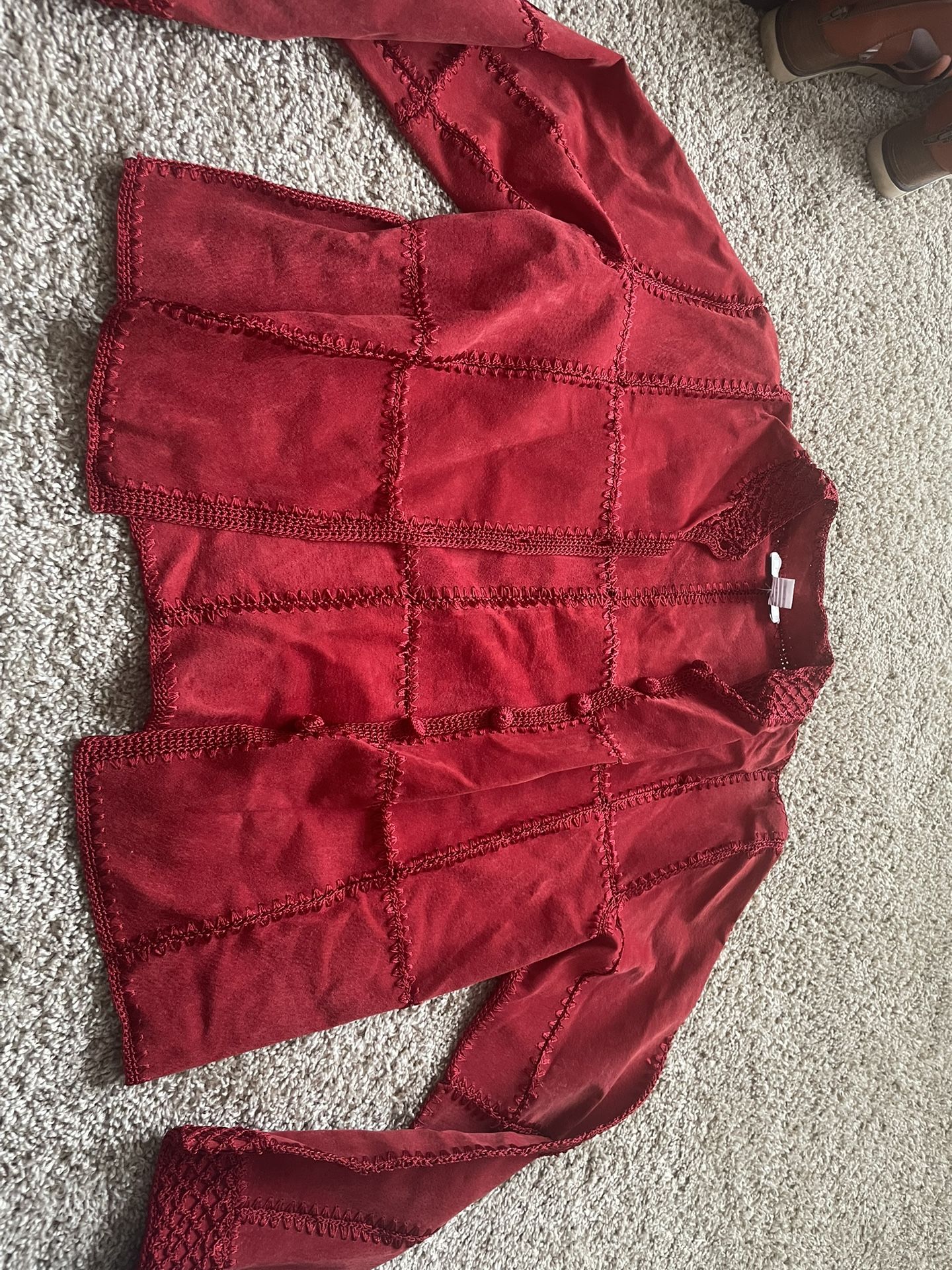 Vintage Red Leather Jacket