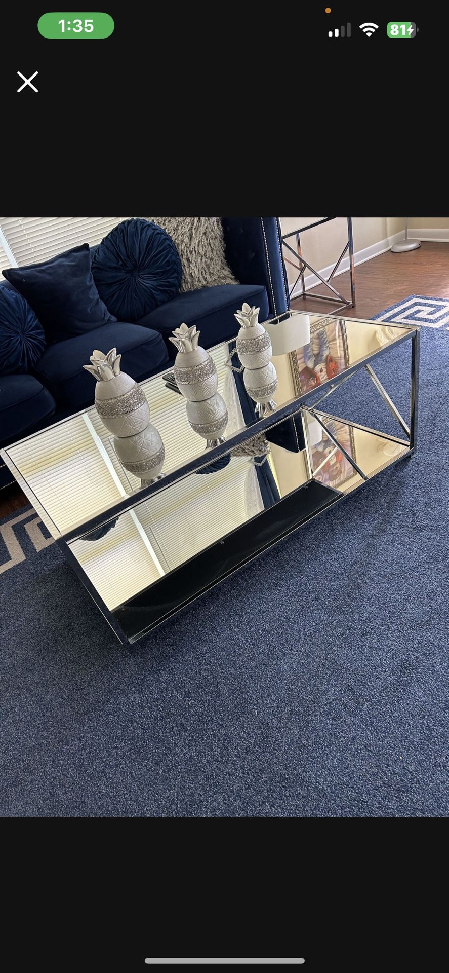 3 Pc Mirror End Tables