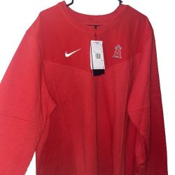Los Angeles Angels Nike Authentic Collection Game Time Performance Half-Zip Jacket SIZE XXL