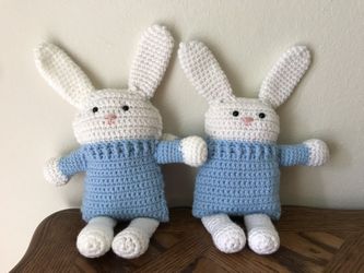 Crochet Bunny Toy; Hand-made