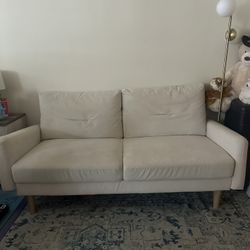 Off White Love Seat Sofa 