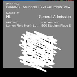 Seattle Sounders Parking Pass 7/6