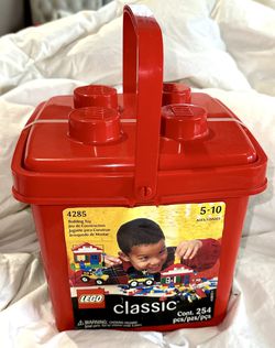 Lego Classic Red Plastic Bucket Bricks #4285 Ages 5-10 *please Read*