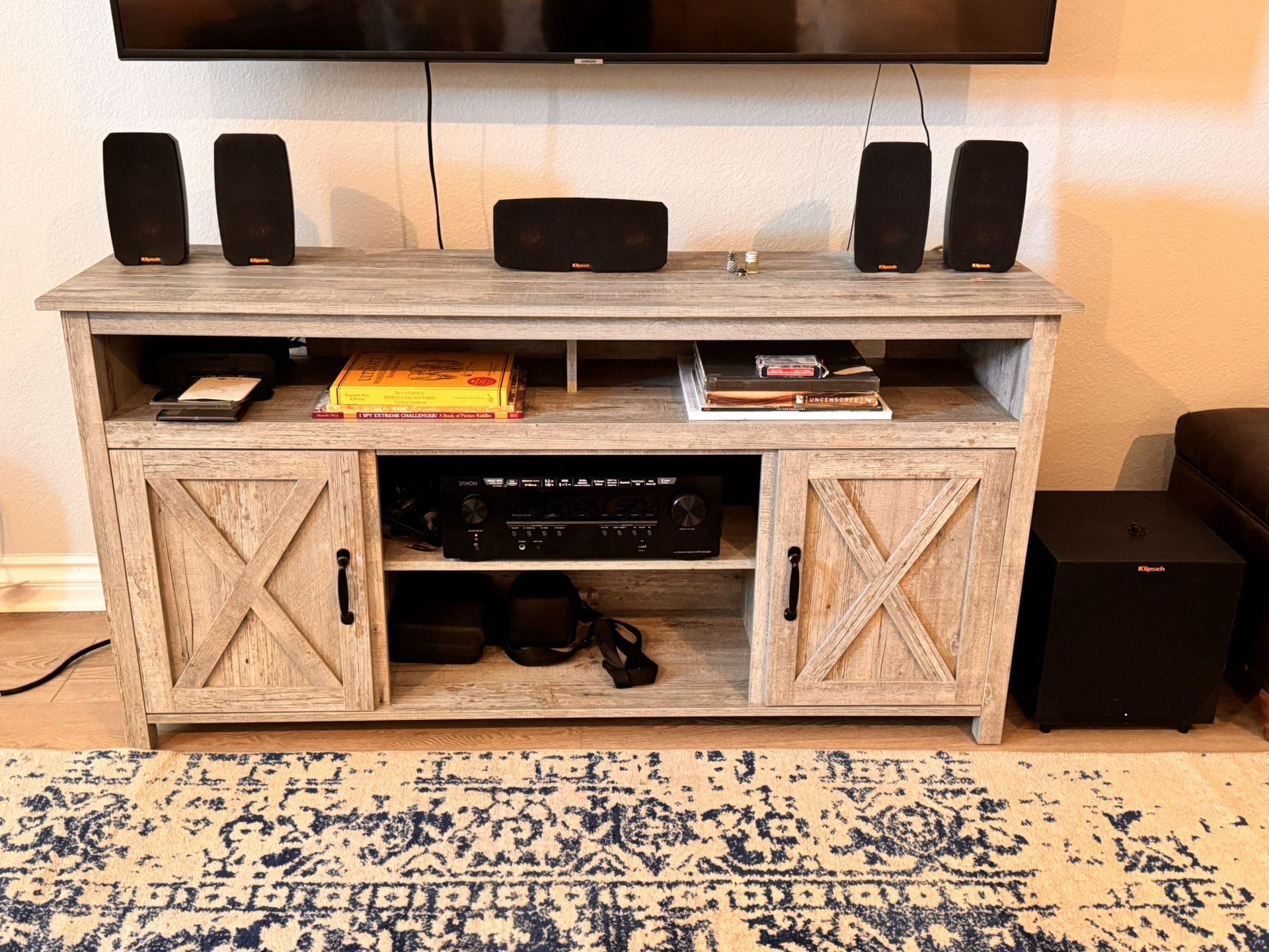TV Stand & Media Entertainment Center Console Table