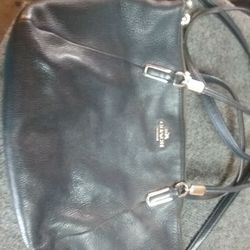 Coach Navy Pebble Leather Purse