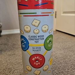 Wood construction toy