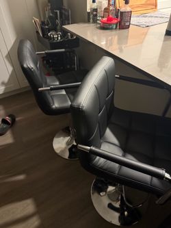 Leather swivel stools