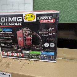 Lincoln Electric
WELD-PAK 90i MIG and Flux-Cored Wire Feeder Welder with Gas Regulator