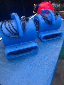 2 Blue Air Mover Floor Dryer Blower Fan – Set of 2
