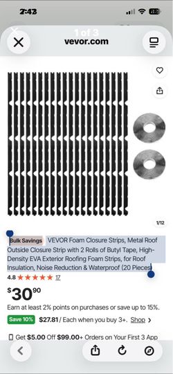 Roof closure strips