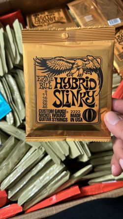 Ernie Ball Hybrid Slinky Electric Guitar Strings .009-.046 – 100 Packs