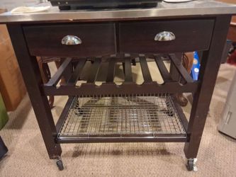 Homegear open storage kitchen cart