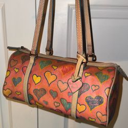 Vintage Y2K heart-pattern collection Dooney & Bourke