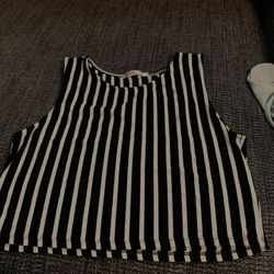 Black And White Striped Top 