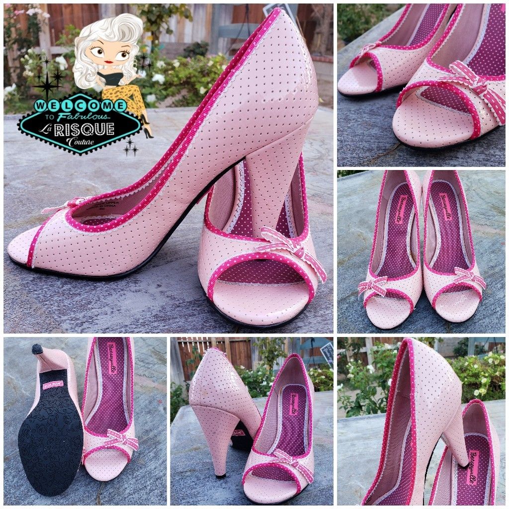 Betseyville Peep Toe Polka Dot Pumps