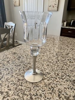 Glass candle holder