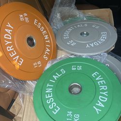 100 LB Olympic Bumper Plate Set – 2” Barbell – New 25 lbs , 15 lbs , 10 lbs