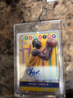 Bronny James Autographed Rookie Card and his Rookie Trojan