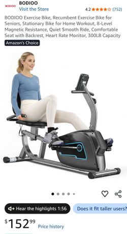 Recumbent exercise bike- BODIOO