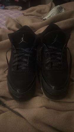 Size 7 Air Jordan Black Mid-Top Sneakers