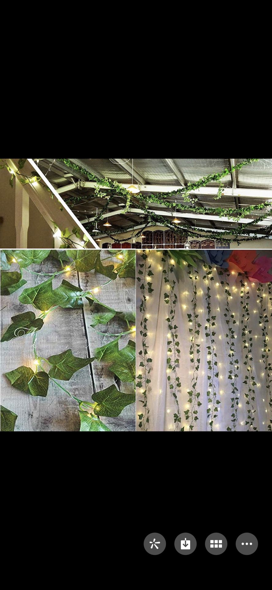 12 Pack Fake Vines for Room Decor with 100 LED String Light Artificial Ivy Garland Hanging Plants Faux Greenery Leaves Bedroom Aesthetic Decor for Hom