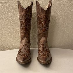 J.b Dillion mauve cowboy boots ladies size 7