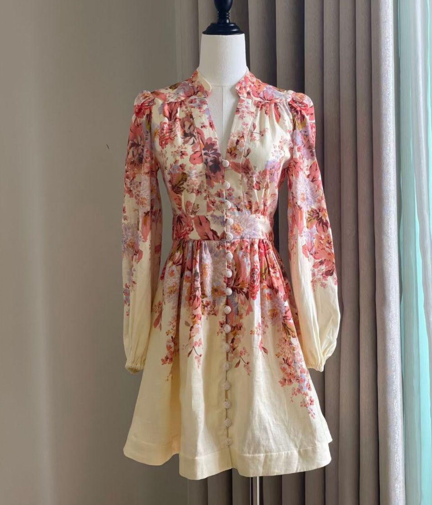 Zimmermann Devi printed linen dress Size 2