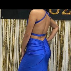 Luxury Long Royal Blue Dress