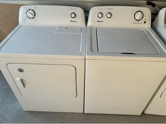 Amana top load electric washer and dryer