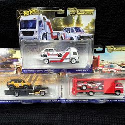 Hot Wheels New TRANSPORTER RACE TEAM SET