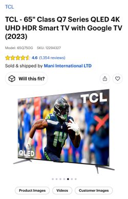 TCL 65 inch QLED 4K Smart TV ( Google Tv )