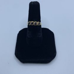 14k Gold Sapphire & Diamond Ring