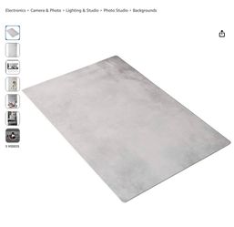 Bessie Bakes Photography Backdrop – Cloudy Gray, 2x3 ft, 3mm Thick (E40)